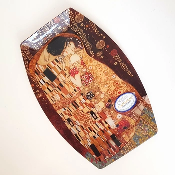 Talerz szklany Pocałunek, Klimt.jpg